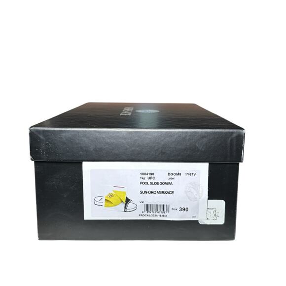 VERSACE NIB Palazzo Medusa Sun Yellow Rubber Pool Slides Sandals Size 39 - Picture 8 of 8